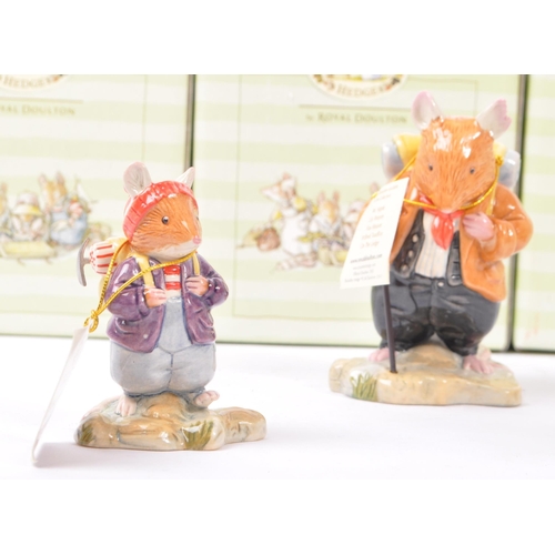 385 - Royal Doulton - A collection of eight china Brambly Hedge figurines comprising of Mr Apple DBH53, Wi... 