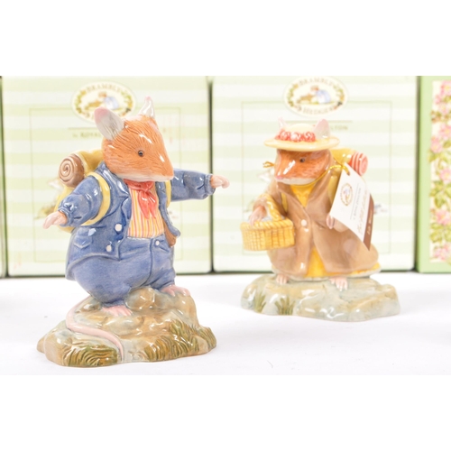 385 - Royal Doulton - A collection of eight china Brambly Hedge figurines comprising of Mr Apple DBH53, Wi... 