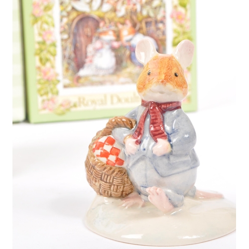 385 - Royal Doulton - A collection of eight china Brambly Hedge figurines comprising of Mr Apple DBH53, Wi... 