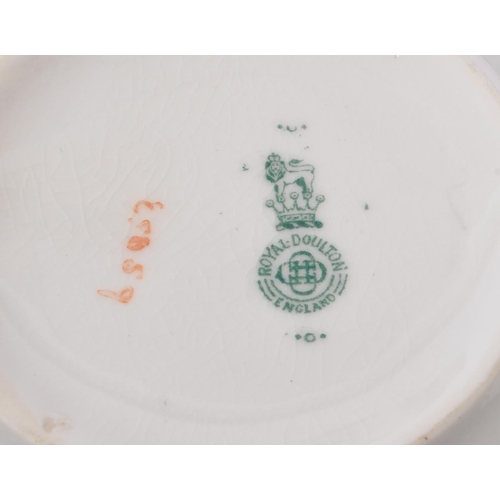 395 - Royal Doulton - An early 20th Century china porcelain tea service in a floral / fruit pattern, compr... 