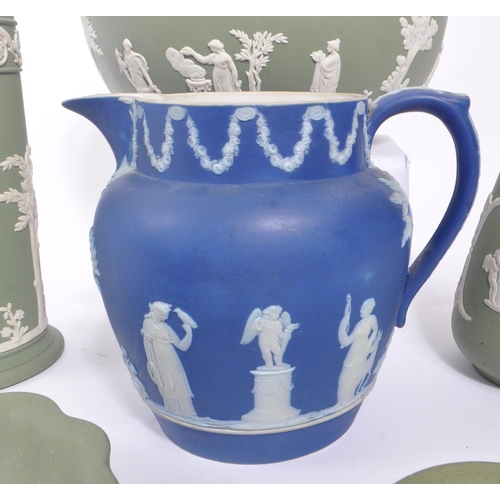 399 - Wedgwood Jasperware - A collection of vintage 20th century porcelain china. To include handled jug, ... 