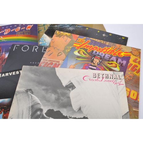 410 - British & American Rock Genre - A collection of Rock LP vinyl records to include Deep Purple 24 Cara... 