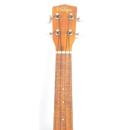 429 - Vintage - A 20th century Vintage brand VUK20N ukulele. The ukulele having a wooden body. Makers labe... 