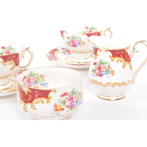 445 - Royal Albert - Canterbury Pattern - Vintage 20th century porcelain china tea service set. Including ... 