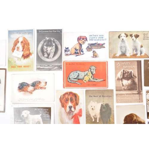 466 - A collection of early 20th - 1950s postcards. Dogs on postcards. Canine collection (approx 400) Gree... 