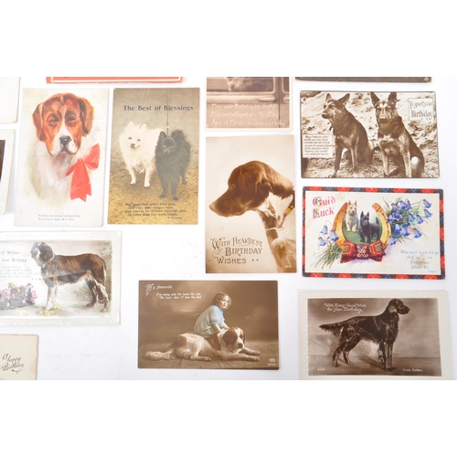 466 - A collection of early 20th - 1950s postcards. Dogs on postcards. Canine collection (approx 400) Gree... 