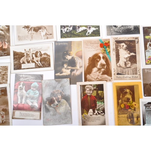 466 - A collection of early 20th - 1950s postcards. Dogs on postcards. Canine collection (approx 400) Gree... 