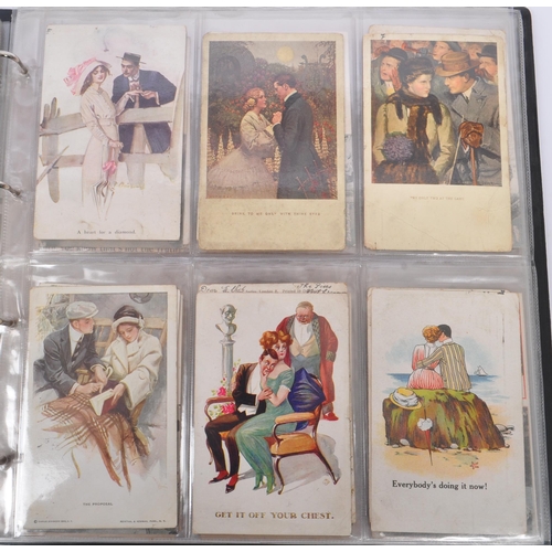 470 - Romance related postcards - A collection of 1900s - 1930s Edward 7th to George 5th pre WWII. Collect... 