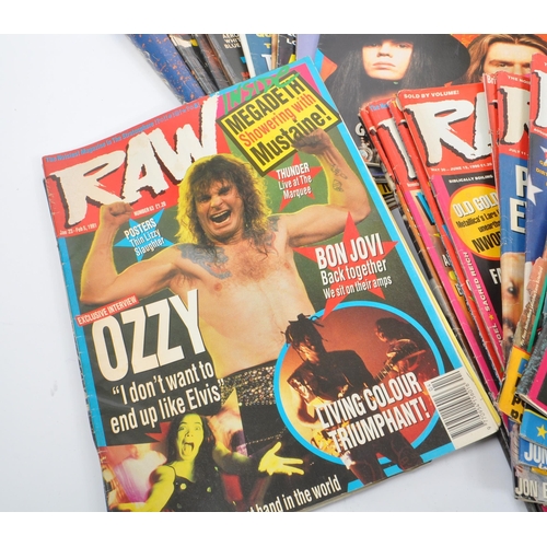 474 - RAW / Kerang / Metal Hammer - A large collection of vintage late 20th century circa 1989-92 heavy me... 