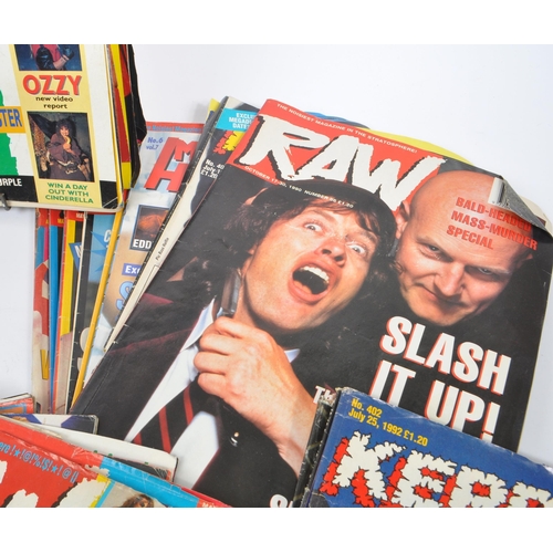 474 - RAW / Kerang / Metal Hammer - A large collection of vintage late 20th century circa 1989-92 heavy me... 