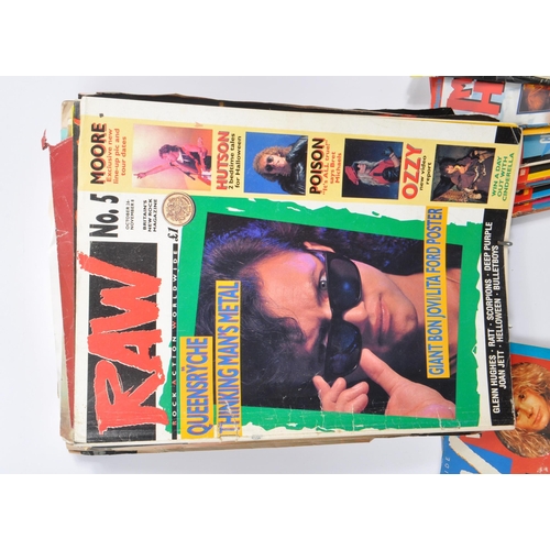 474 - RAW / Kerang / Metal Hammer - A large collection of vintage late 20th century circa 1989-92 heavy me... 