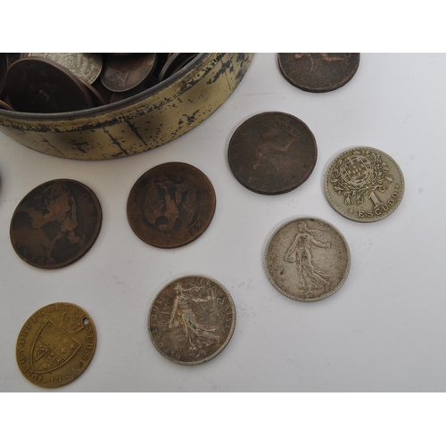 477 - A collection of 18th, 19th & 20th century British & Foreign coins to include a 1927 Australia florin... 