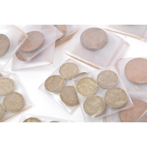 480 - A collection of 19th & 20th century British copper coins to to include a 1797 George III cartwheel c... 