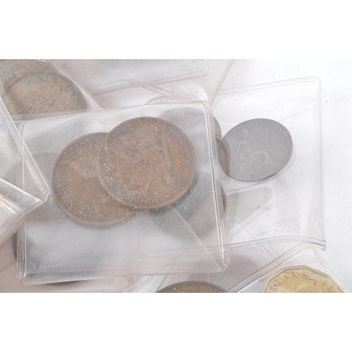 480 - A collection of 19th & 20th century British copper coins to to include a 1797 George III cartwheel c... 