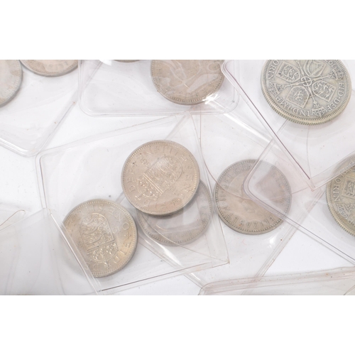 482 - A collection of 20th century post-1947 Queen Elizabeth II coins with the large majority being shilli... 