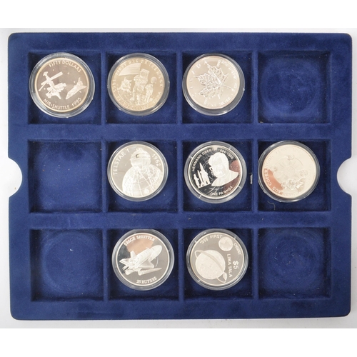 492 - A collection of 20th Century twenty silver proof coins commemorating various aspects of space explor... 