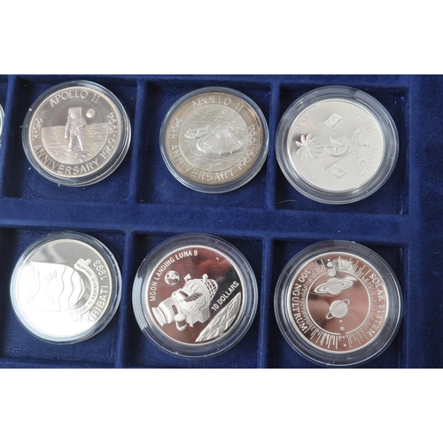 492 - A collection of 20th Century twenty silver proof coins commemorating various aspects of space explor... 