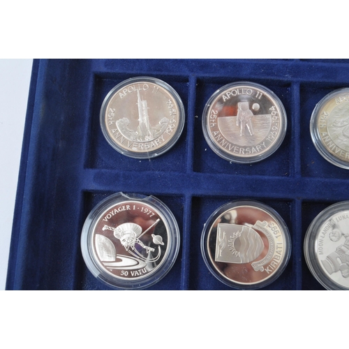 492 - A collection of 20th Century twenty silver proof coins commemorating various aspects of space explor... 