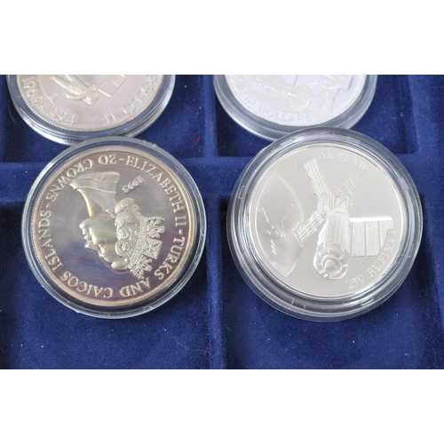 492 - A collection of 20th Century twenty silver proof coins commemorating various aspects of space explor... 