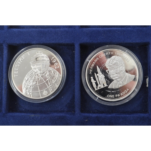 492 - A collection of 20th Century twenty silver proof coins commemorating various aspects of space explor... 