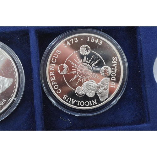 492 - A collection of 20th Century twenty silver proof coins commemorating various aspects of space explor... 