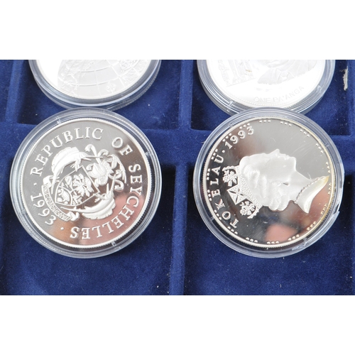 492 - A collection of 20th Century twenty silver proof coins commemorating various aspects of space explor... 