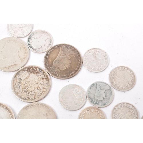 497 - A collection of 19th Century Victorian .925 silver coins to include: 1876, 1879 & 1893 half crowns; ... 