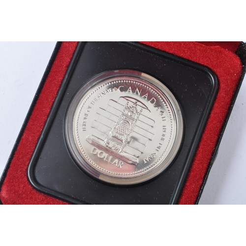 498 - A collection of 20th Century .500 silver proof Canadian commemorative coins comprising of: one dolla... 