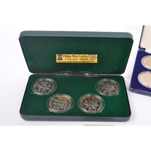 503 - Pobjoy Mint - A collection of 20th Century Isle of Man commemorative crown coins to include set of f... 