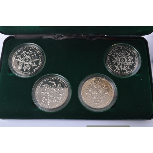 503 - Pobjoy Mint - A collection of 20th Century Isle of Man commemorative crown coins to include set of f... 