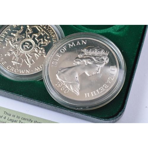 503 - Pobjoy Mint - A collection of 20th Century Isle of Man commemorative crown coins to include set of f... 