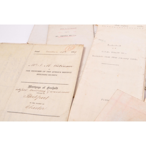 525 - A collection of 18th Century and later indentures, the deeds regarding money / finances, inheritance... 