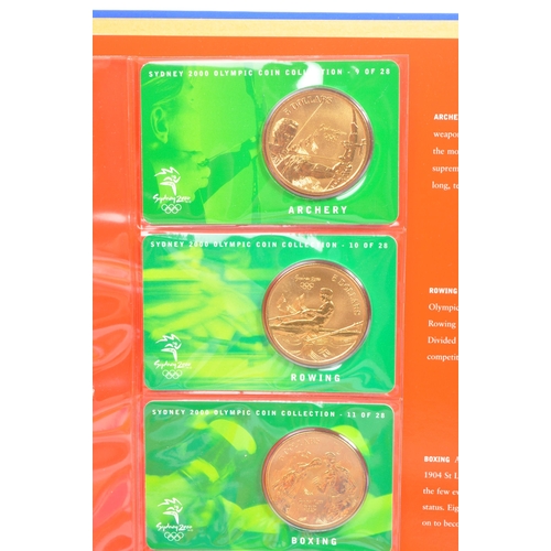 531 - Sydney Olympics 2000 - A complete collection of Sydney 2000 Olympics commemorative coins. The coins ... 