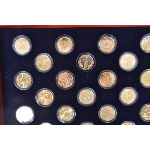 535 - The Morgan Mint - A large boxed collection of American ( United States of America ) Quarter Dollar S... 