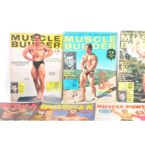 537 - Muscle Builder - A collection of mid 20th century circa. 1950's men's bodybuilding health magazines.... 