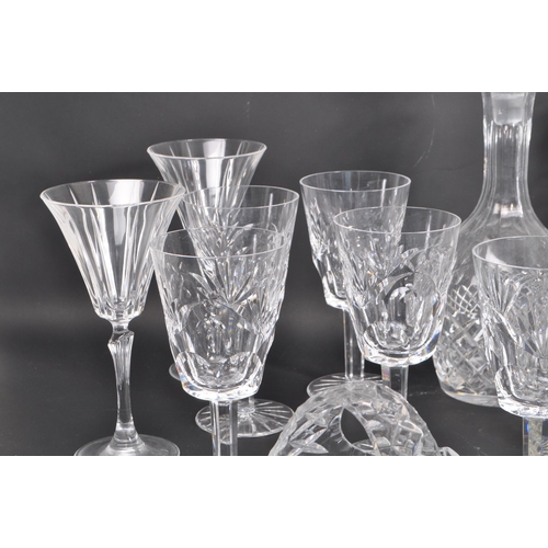 54 - A large collection of 20th Century vintage cut glass crystal items to include five decanters with st... 