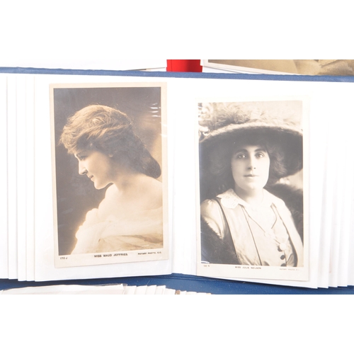 544 - A collection of 20th Century Edwardian and later theatrical postcards depicting portraits of actors ... 