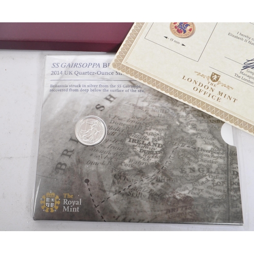 547 - The Royal Mint - A collection of UK silver proof coins to include 2019 Silver Half Sovereign, 2017 A... 