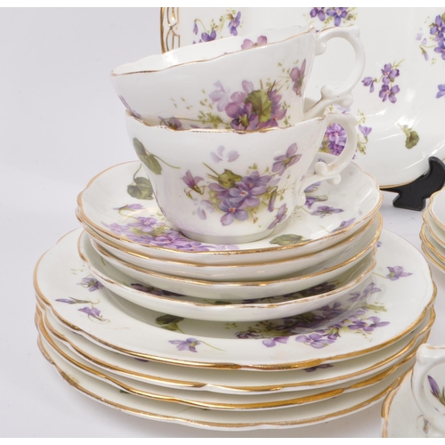 58 - Hammersley & Co. - An early 20th century Hamersley & Co. Violet Pattern part tea service. The tea se... 