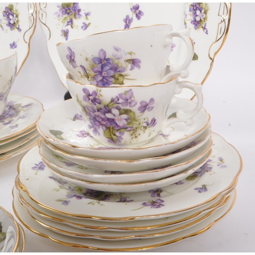 58 - Hammersley & Co. - An early 20th century Hamersley & Co. Violet Pattern part tea service. The tea se... 