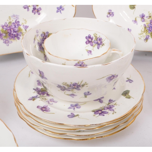 58 - Hammersley & Co. - An early 20th century Hamersley & Co. Violet Pattern part tea service. The tea se... 