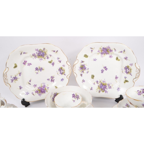 58 - Hammersley & Co. - An early 20th century Hamersley & Co. Violet Pattern part tea service. The tea se... 