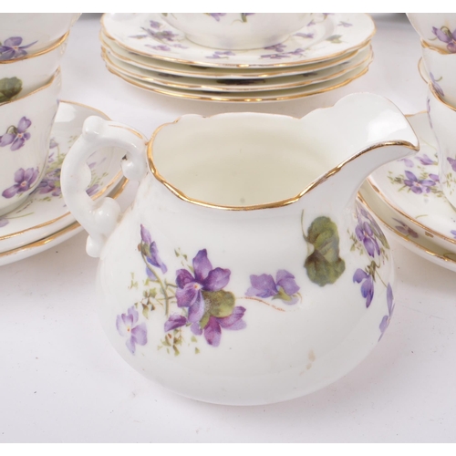 58 - Hammersley & Co. - An early 20th century Hamersley & Co. Violet Pattern part tea service. The tea se... 