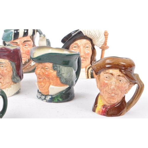 60a - Royal Doulton - Collection of small proportioned ceramic characters jugs. Mid 20th century to later ... 