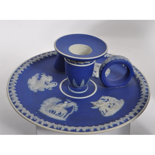 62 - Wedgwood - A collection of early 20th century Wedgwood Jasperware Portland Blue decorative ceramics.... 