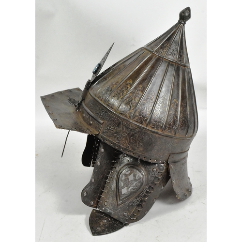 100 - A 19th Century made Ottoman Empire ceremonial helmet, a near replica of the prominent 16th Century e... 