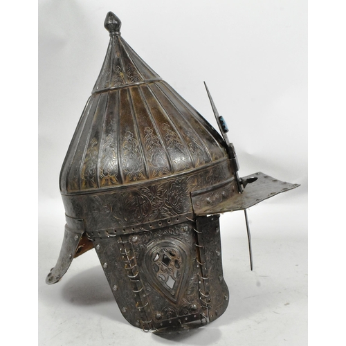 100 - A 19th Century made Ottoman Empire ceremonial helmet, a near replica of the prominent 16th Century e... 