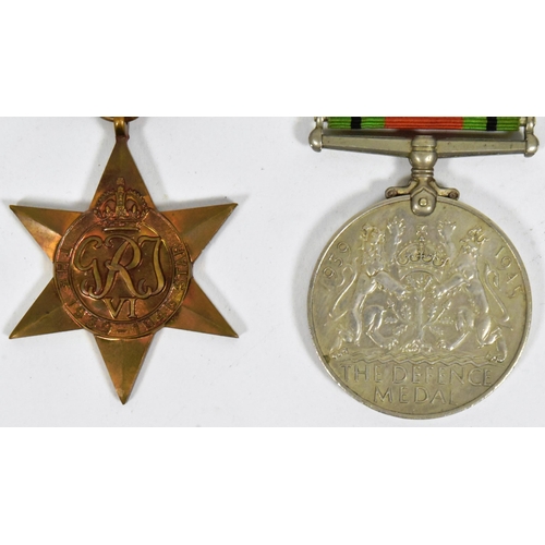 103 - A WWII Second World War British medal group comprising British War medal, Defence medal, 1939-48 Sta... 