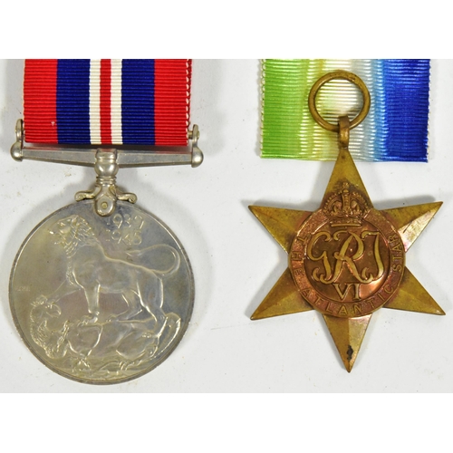 103 - A WWII Second World War British medal group comprising British War medal, Defence medal, 1939-48 Sta... 