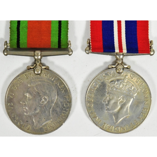 103 - A WWII Second World War British medal group comprising British War medal, Defence medal, 1939-48 Sta... 